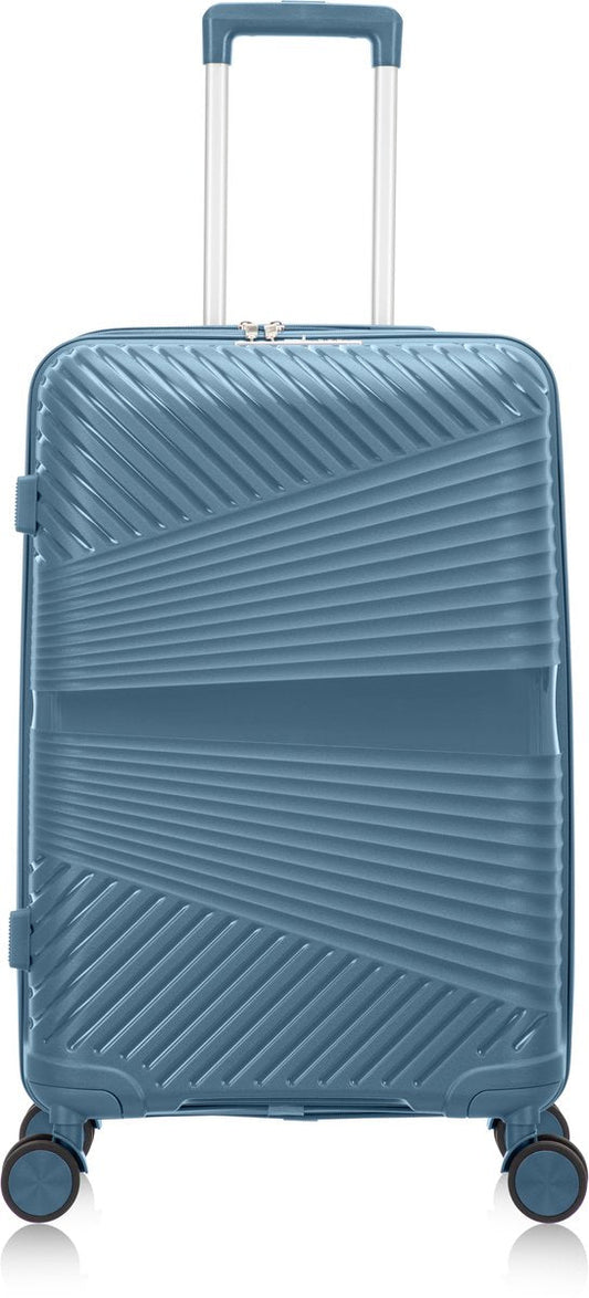 Hard Shell Blue Suitcase – Amalfi-M (65 L)-The Livary