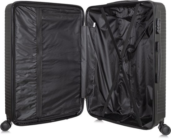 2-piece hard shell suitcase set – Santorini-Gray-2x S (39 L)-The Livary