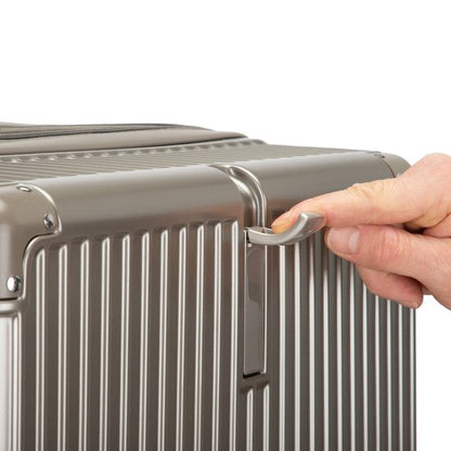 Hard case suitcase with extras – Mykonos-Gray-S (39 L)-The Livary