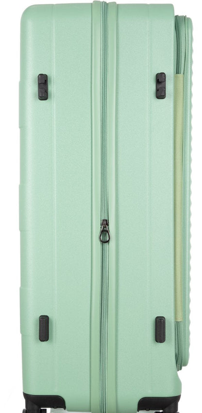 2-piece hard-shell suitcase set with laptop compartment – Berlin-Light green-The Livary