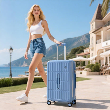 Airline-Approved 20" Carry-On Luggage with 3:7 Split & Triple-Layer PC Shell