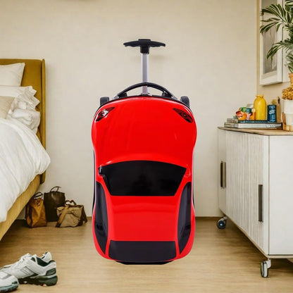 18” Kids Pull-Along Car Suitcase with Retractable Handle