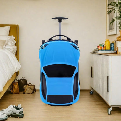 18” Kids Pull-Along Car Suitcase with Retractable Handle