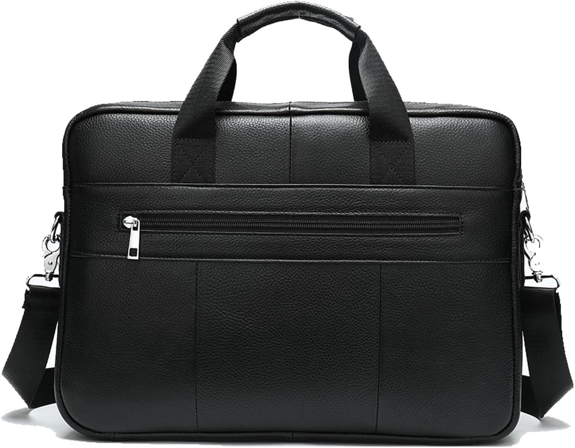 Premium Cowhide Leather 15” Business Briefcase with Organiser Compartments