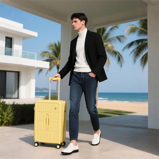 Airline-Approved 20" Carry-On Luggage with 3:7 Split & Triple-Layer PC Shell