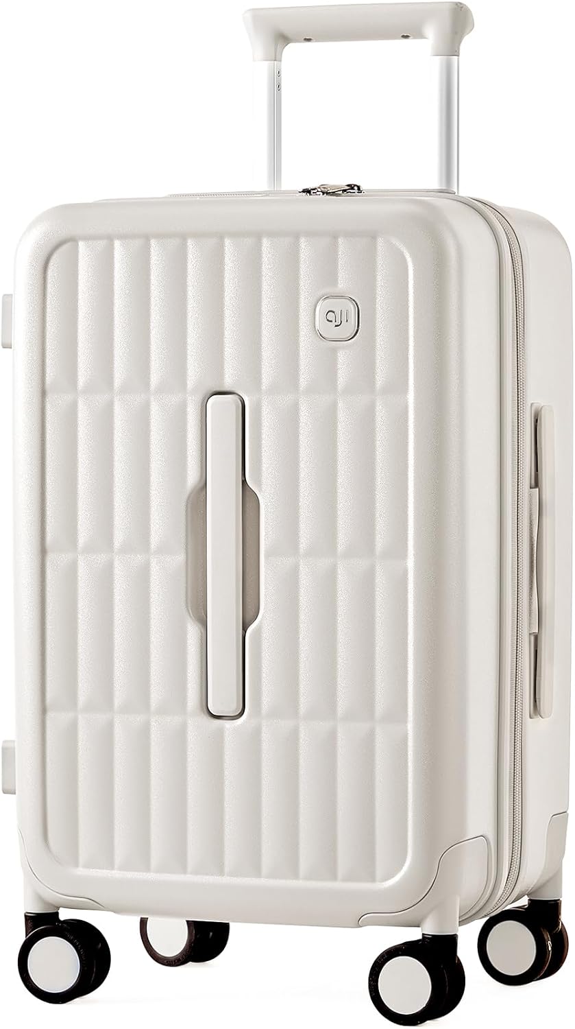 Airline-Approved 20" Carry-On Luggage with 3:7 Split & Triple-Layer PC Shell