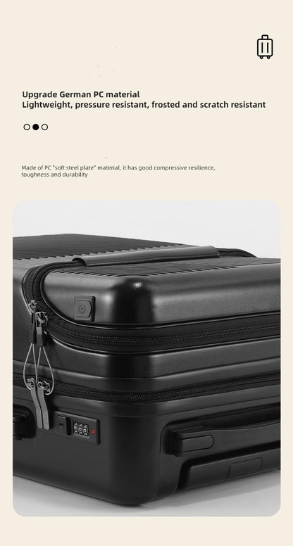 Hard Shell Carry-On with Cup Holder, USB Port & TSA Lock