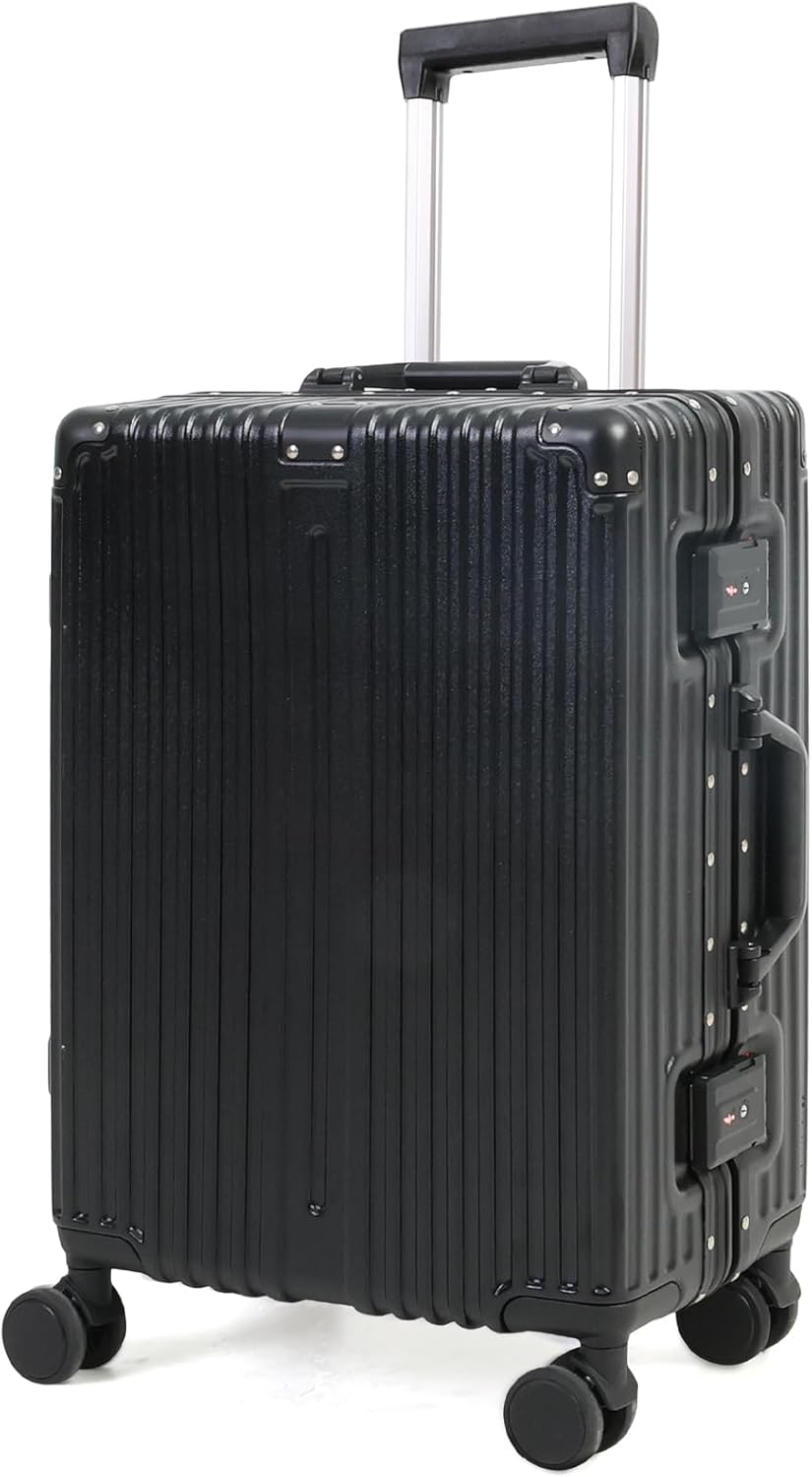 Aluminium Frame Carry-On Luggage with TSA Lock & Silent Wheels