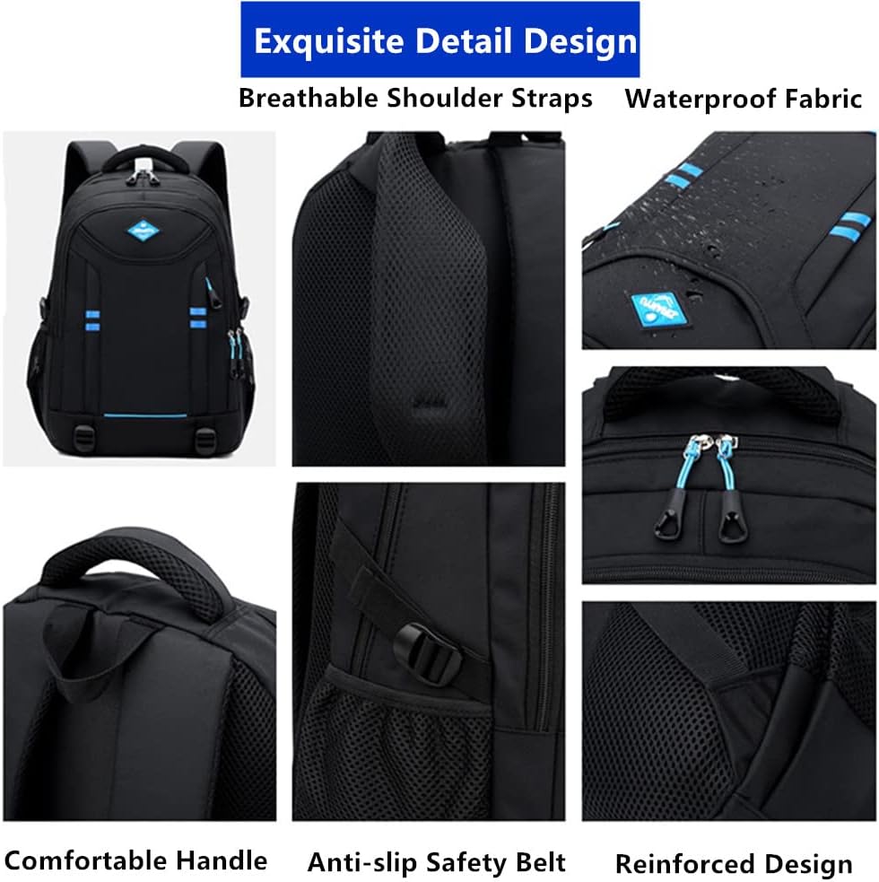 Multi-Pocket Rolling School Backpack for Boys – Convertible Trolley Bag