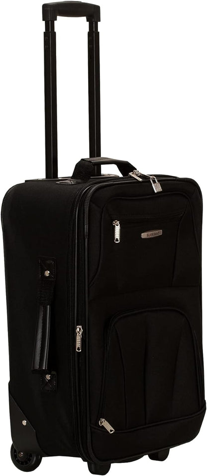 2-Piece Softside Upright Luggage Set with Carry-On Tote & Smooth Wheels