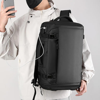 15” Waterproof Laptop Backpack with Side-Open Design & USB-C Port – TrekPro Series