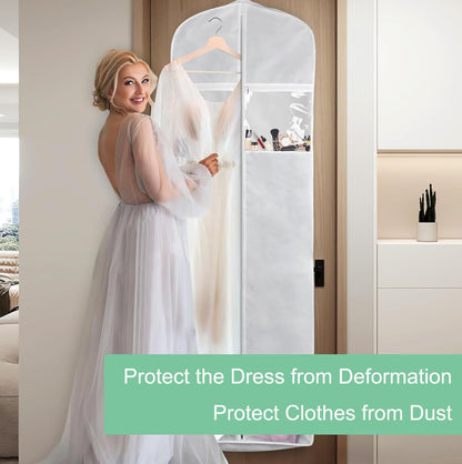 Full-Length Wedding Dress Storage Set – Dustproof Bridal Gown Cover (1+1 FREE)