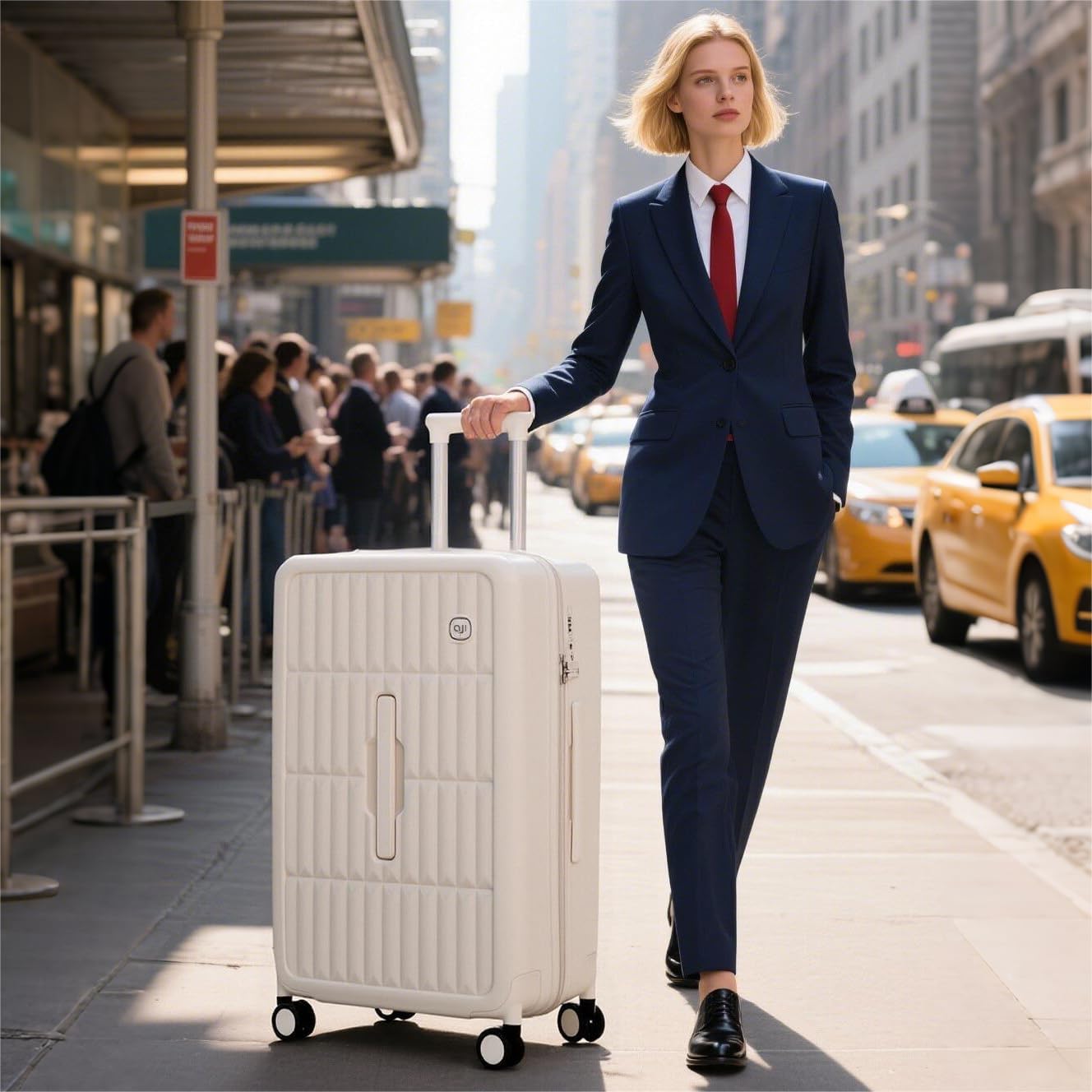 Airline-Approved 20" Carry-On Luggage with 3:7 Split & Triple-Layer PC Shell