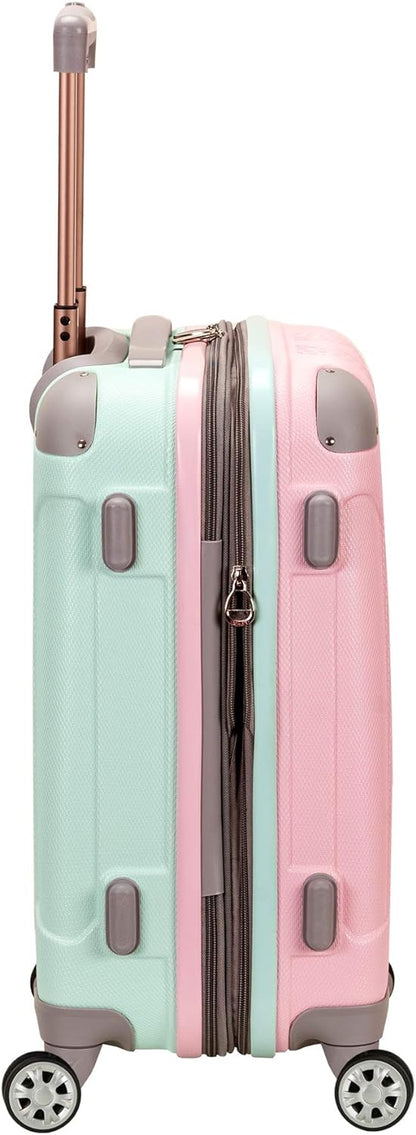 Lightweight Expandable Hardside Carry-On with Double Spinner Wheels – Cotton Candy