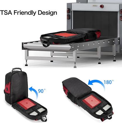 Water-Resistant Anti-Theft Laptop & Travel Backpack with USB Port – 17.3"