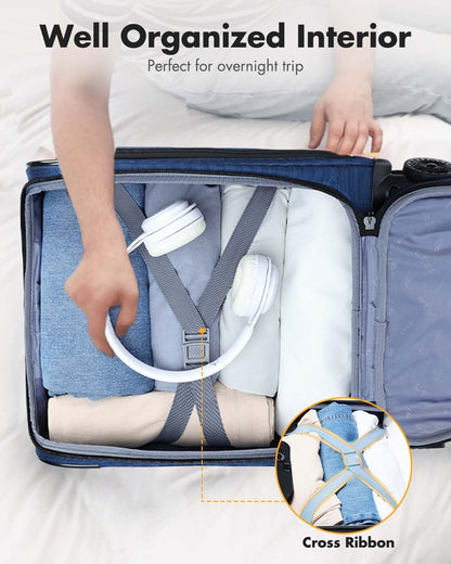 Airline-Approved Underseat Carry-On with Spinner Wheels & Laptop Pocket