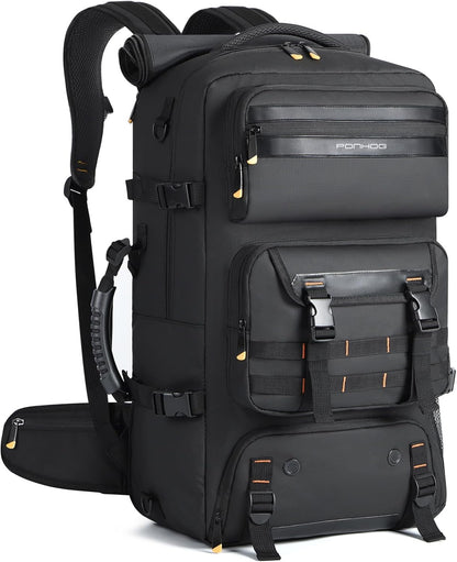 50L Flight-Approved Travel Backpack with Shoe Compartment & Convertible Carry