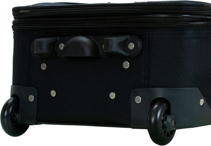 2-Piece Softside Upright Luggage Set with Carry-On Tote & Smooth Wheels