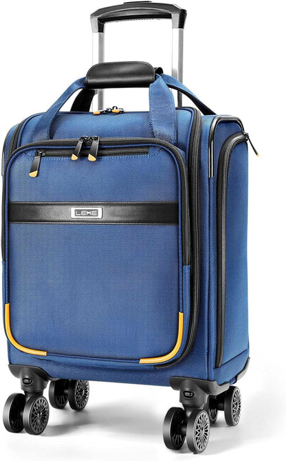 Airline-Approved Underseat Carry-On with Spinner Wheels & Laptop Pocket