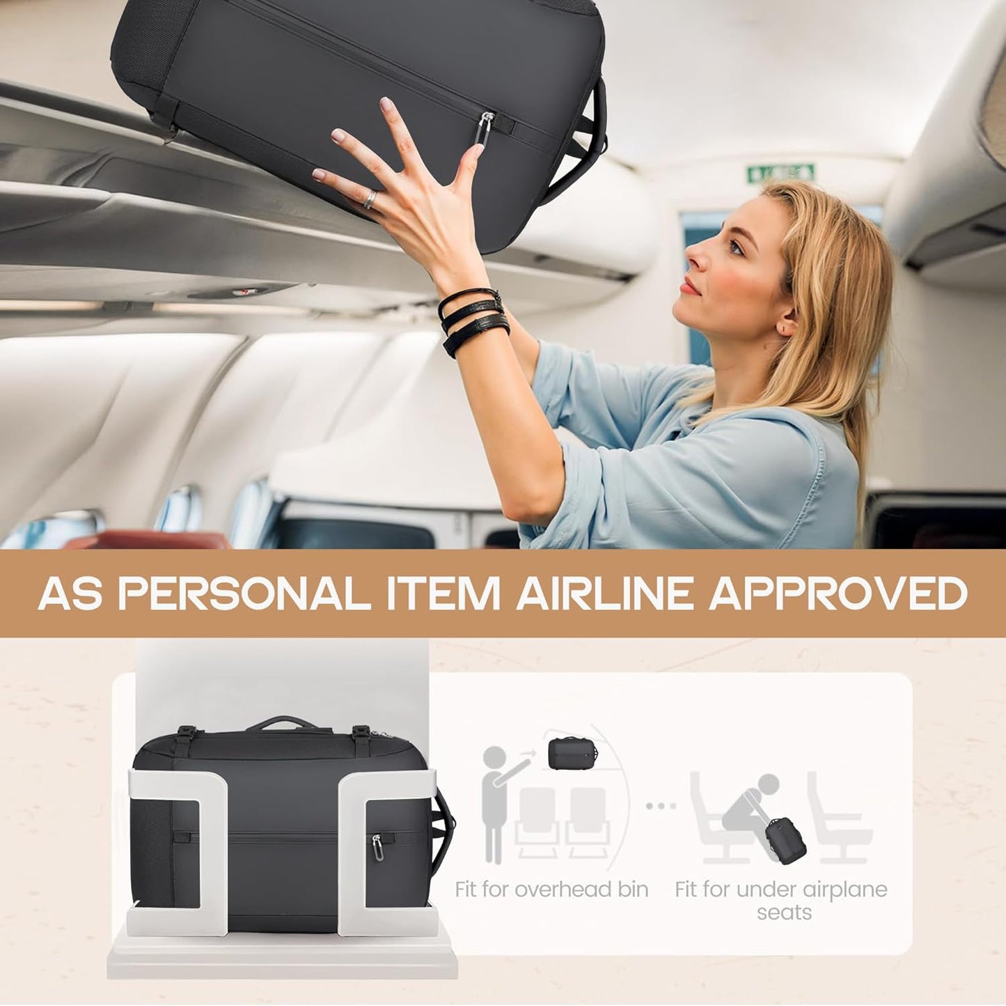 40L Expandable Waterproof Travel Backpack with USB Port & 17” Laptop Sleeve – AirVoyage (Buy 1, Take 1 FREE Promo)