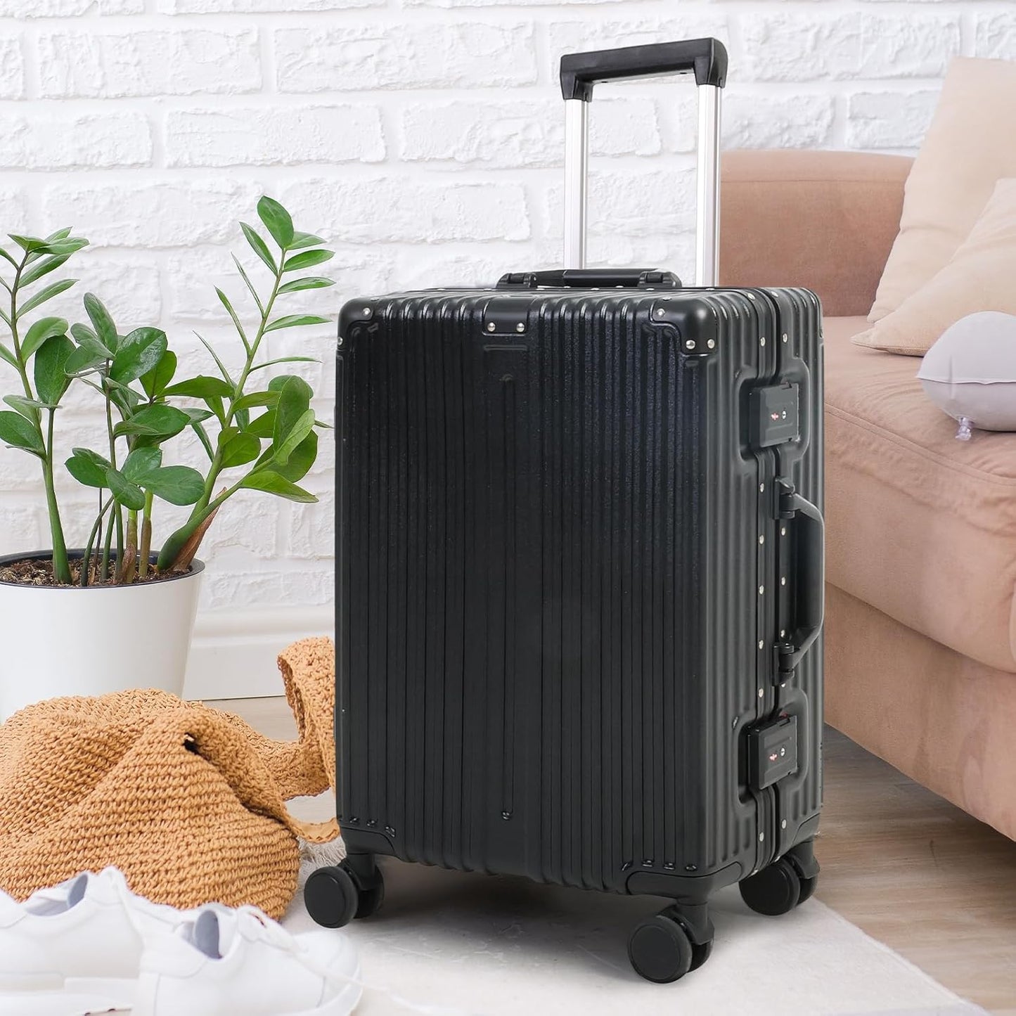 Aluminium Frame Carry-On Luggage with TSA Lock & Silent Wheels