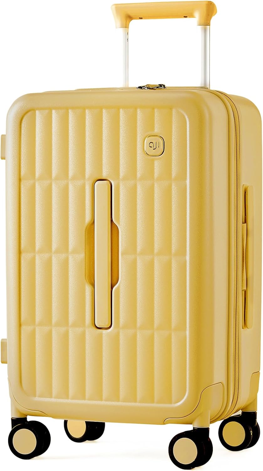 Airline-Approved 20" Carry-On Luggage with 3:7 Split & Triple-Layer PC Shell