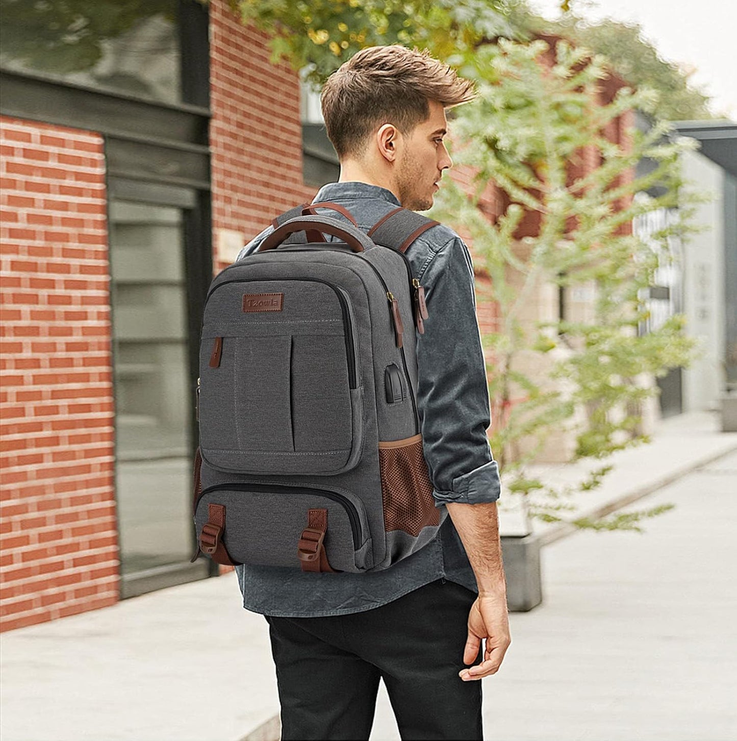 AA OUT OF STOCK Anti-Theft Canvas Laptop & Travel Backpack with USB Port – Fits up to 17.3"