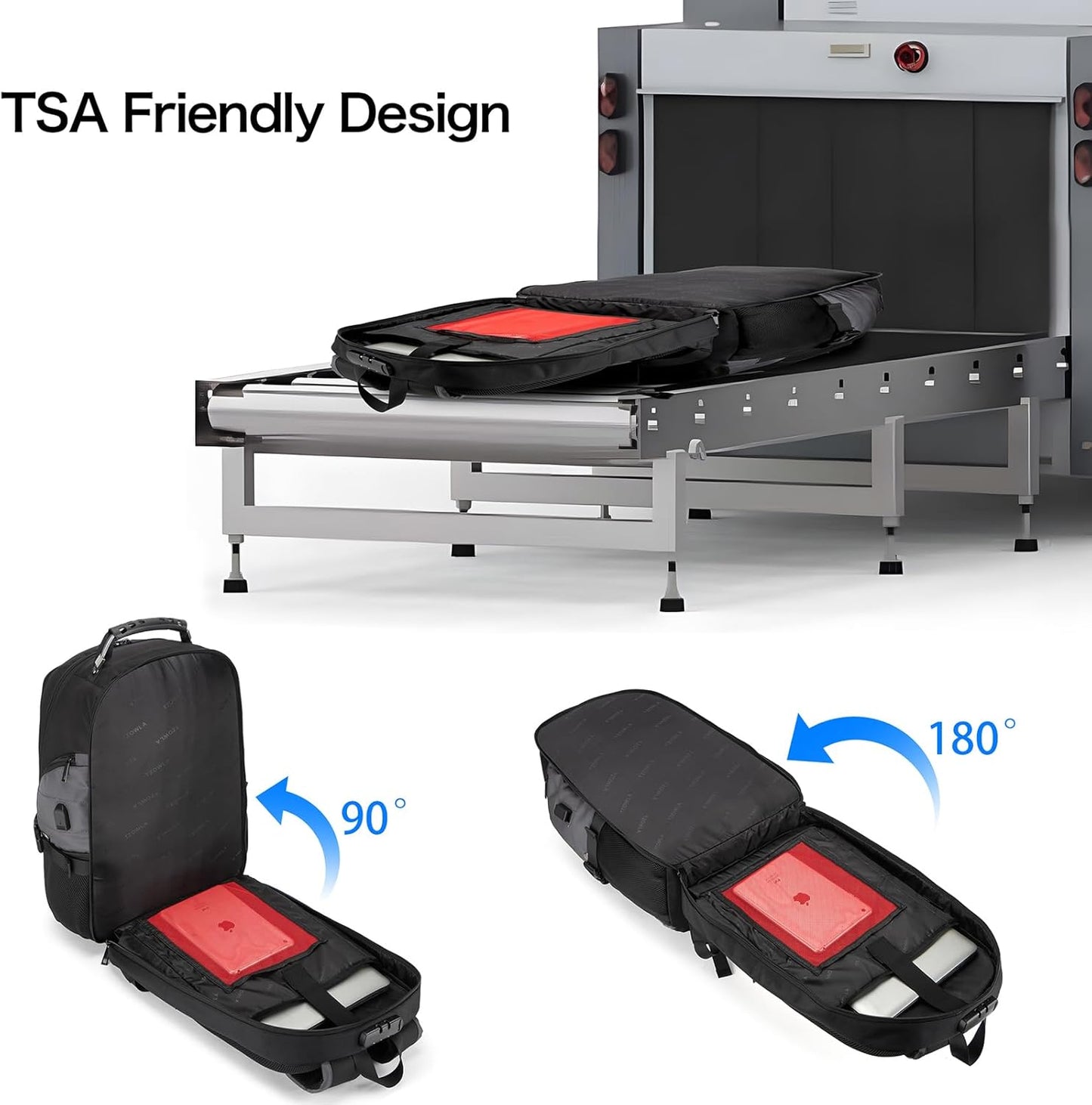 Water-Resistant Anti-Theft Laptop & Travel Backpack with USB Port – 17.3"