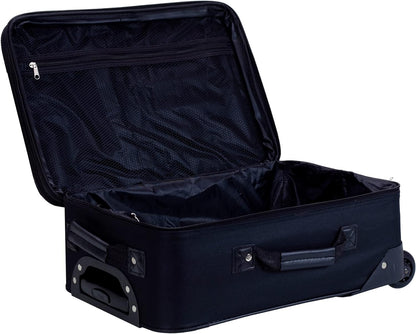 2-Piece Softside Upright Luggage Set with Carry-On Tote & Smooth Wheels