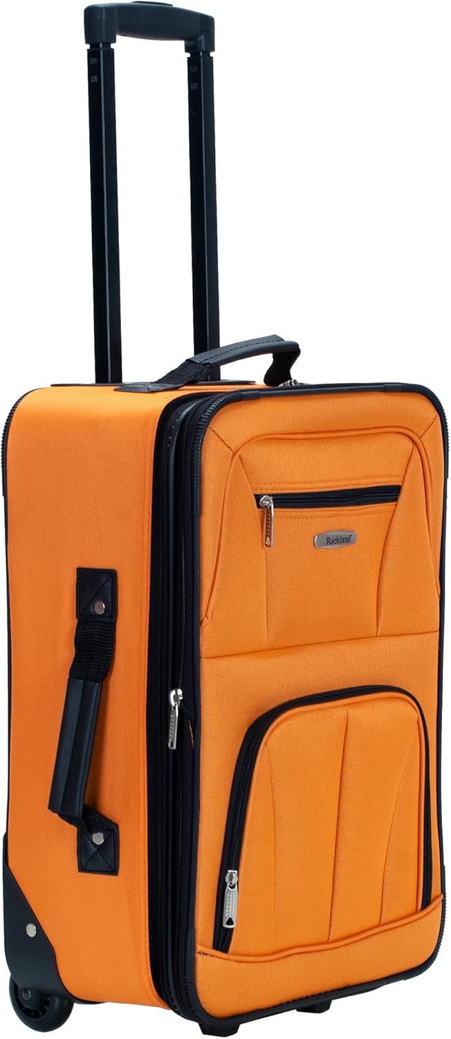 2-Piece Softside Upright Luggage Set with Carry-On Tote & Smooth Wheels