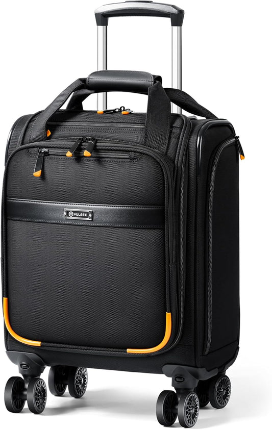 Airline-Approved Underseat Carry-On with Spinner Wheels & Laptop Pocket