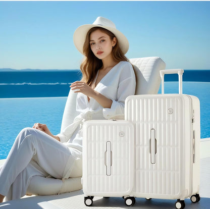 Airline-Approved 20" Carry-On Luggage with 3:7 Split & Triple-Layer PC Shell