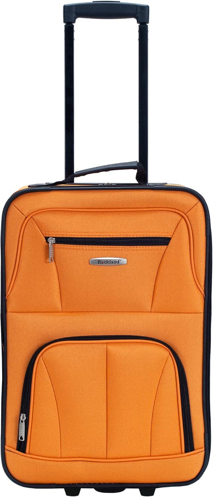 2-Piece Softside Upright Luggage Set with Carry-On Tote & Smooth Wheels