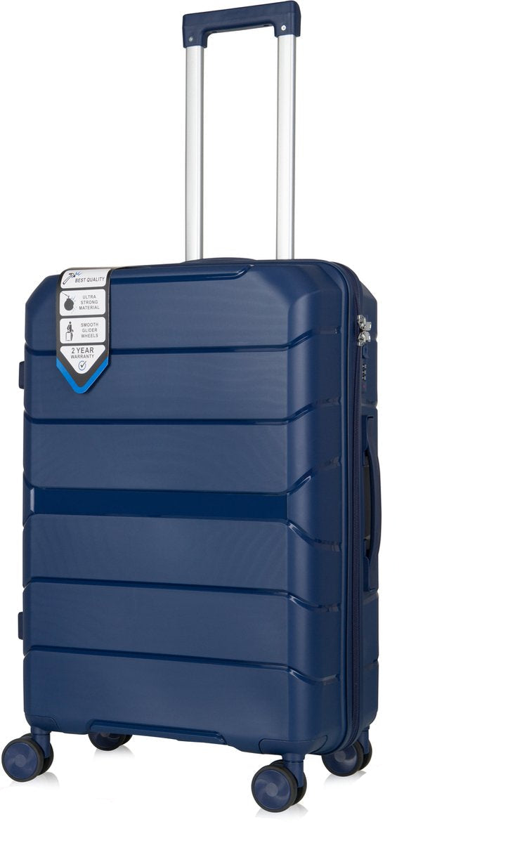 Hard shell suitcase – Helsinki-Blue-S (39 L)-The Livary