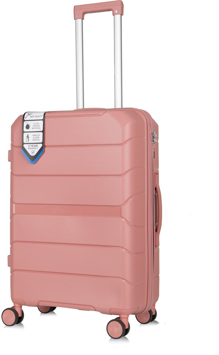 Hard shell suitcase – Helsinki-Pink-S (39 L)-The Livary
