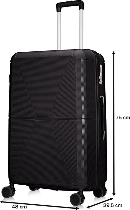 Hard-shell suitcase – Roma-Gray-M (65 L)-The Livary