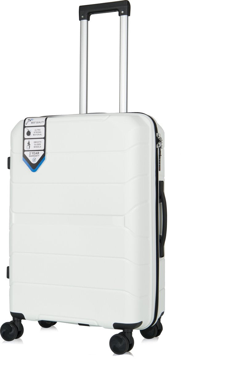 Hard shell suitcase – Helsinki-White-S (39 L)-The Livary