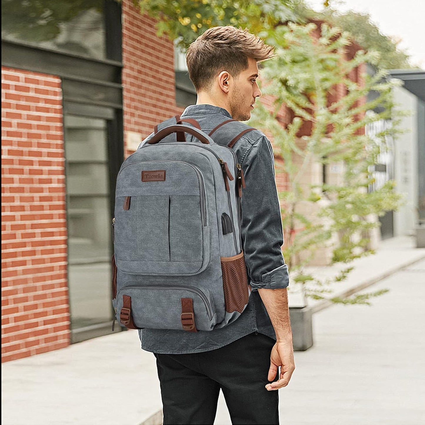 AA OUT OF STOCK Anti-Theft Canvas Laptop & Travel Backpack with USB Port – Fits up to 17.3"