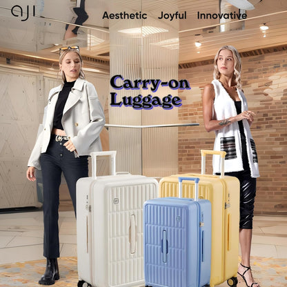 Airline-Approved 20" Carry-On Luggage with 3:7 Split & Triple-Layer PC Shell