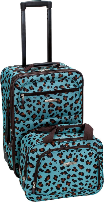 2-Piece Softside Upright Luggage Set with Carry-On Tote & Smooth Wheels