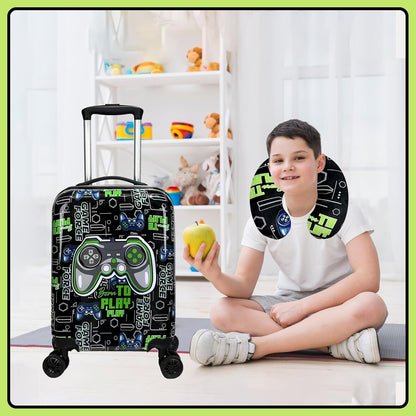 Kids’ Cabin-Size Hardshell Luggage Set with Spinner Wheels – Game Day