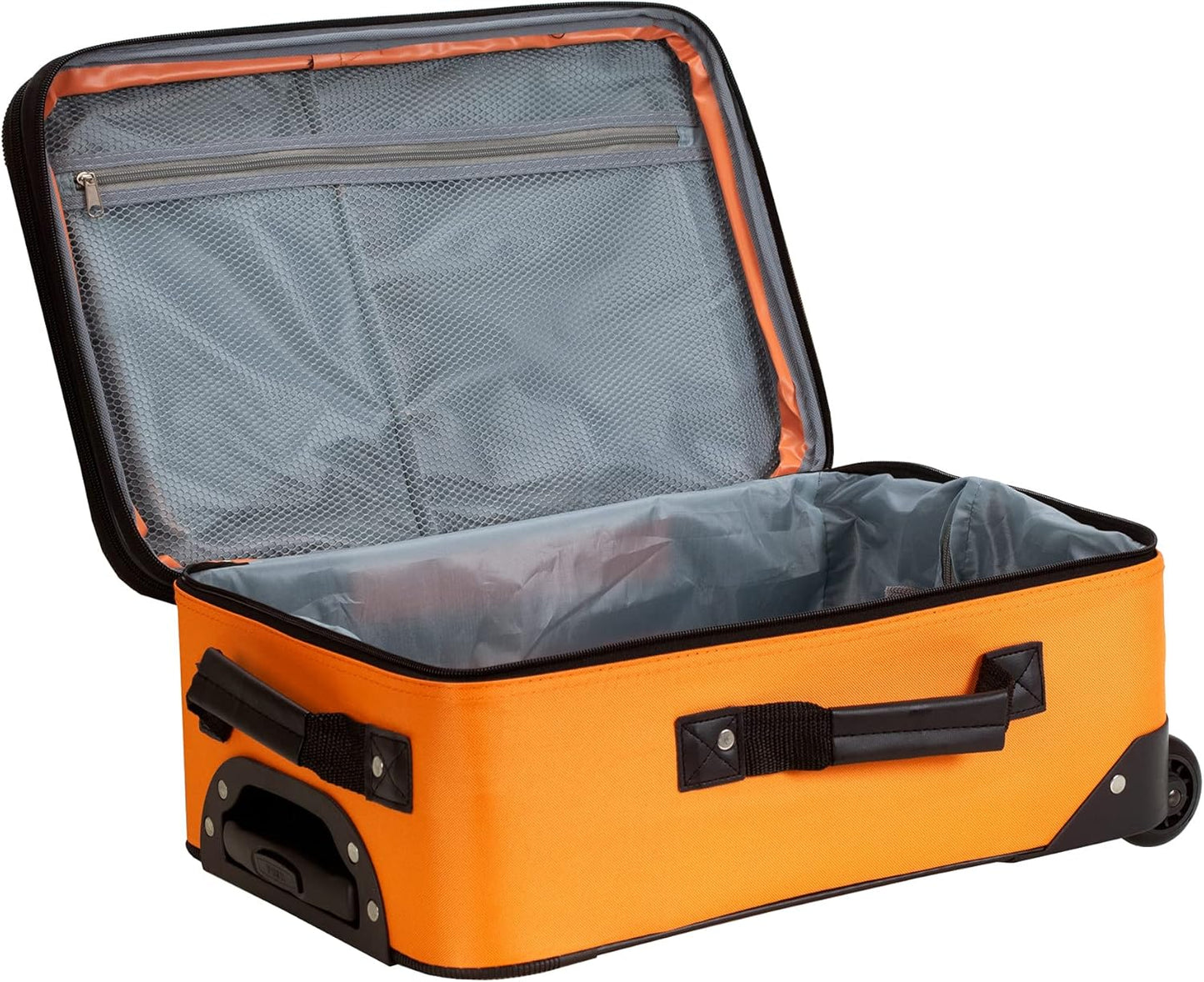 2-Piece Softside Upright Luggage Set with Carry-On Tote & Smooth Wheels