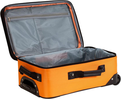 2-Piece Softside Upright Luggage Set with Carry-On Tote & Smooth Wheels