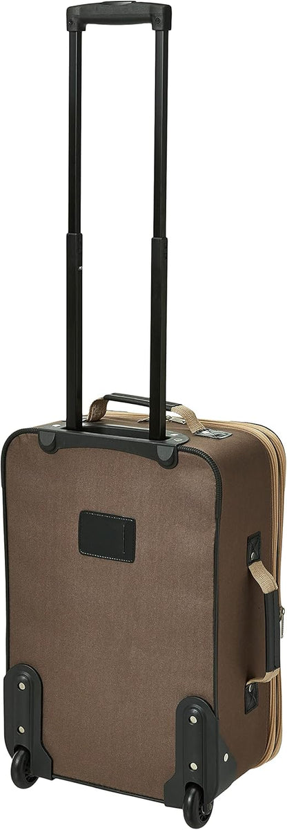 2-Piece Softside Upright Luggage Set with Carry-On Tote & Smooth Wheels