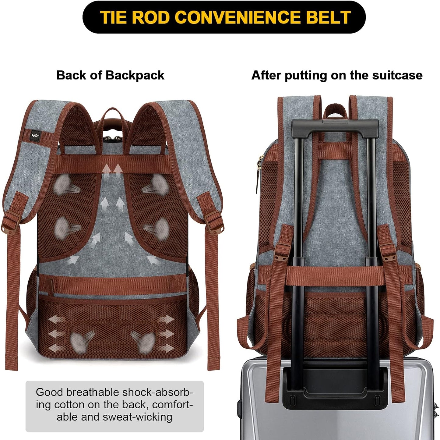 AA OUT OF STOCK Anti-Theft Canvas Laptop & Travel Backpack with USB Port – Fits up to 17.3"