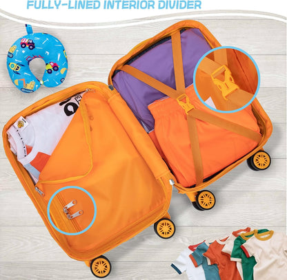 Kids’ Cabin-Size Hardshell Luggage Set with Spinner Wheels – Game Day