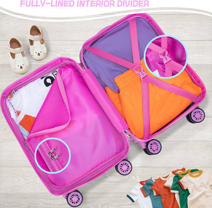 Kids’ Cabin-Size Hardshell Luggage Set with Spinner Wheels – Game Day