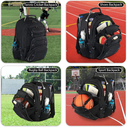 55L Extra-Large Travel Laptop Backpack with USB Charging and RFID Security