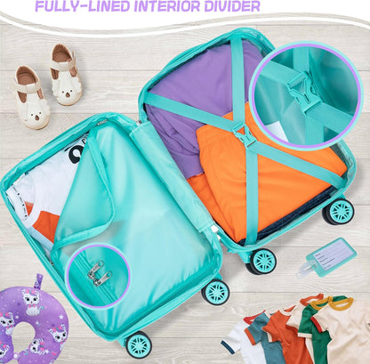 Kids’ Cabin-Size Hardshell Luggage Set with Spinner Wheels – Game Day