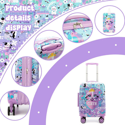 Kids’ Cabin-Size Hardshell Luggage Set with Spinner Wheels – Game Day